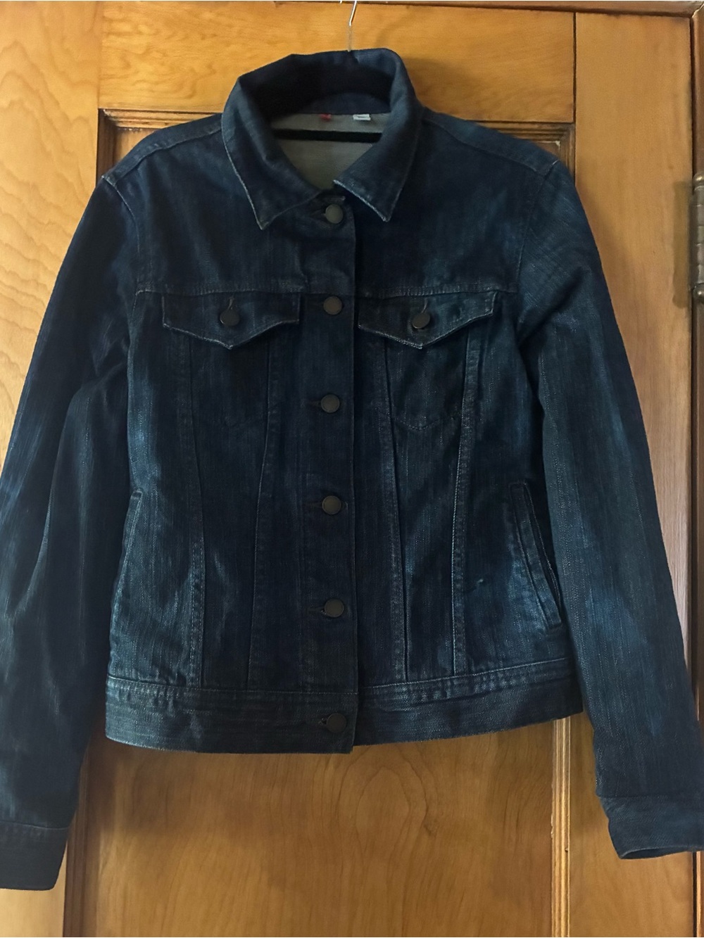 Uniqlo Dark Blue Denim Jacket - Classic Button-Front